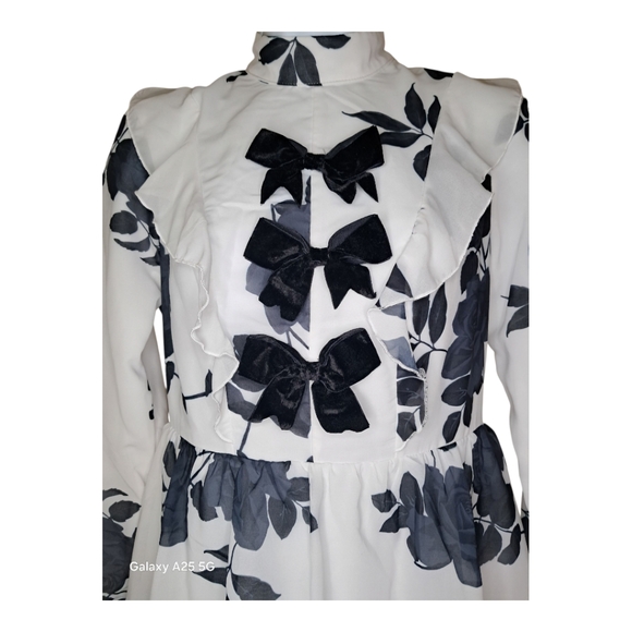 annah hariri Modest Floral Formal Maxi Dress W Ablution Friendly Sleeves NWT - Picture 7 of 13